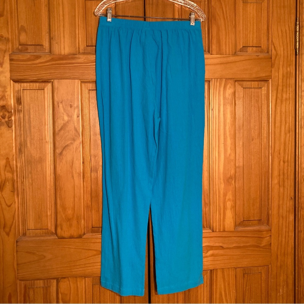 NWOT Blair Pull On Pants Elastic Waist Blue Size L Large